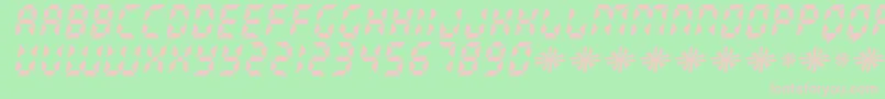 RADIOLAND Font – Pink Fonts on Green Background