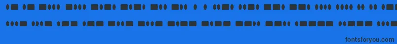 フォントradios in motion hard – 黒い文字の青い背景