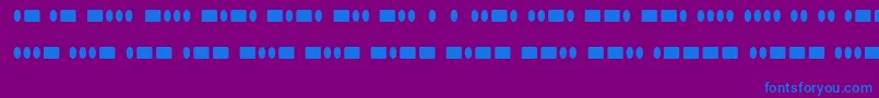 フォントradios in motion hard – 紫色の背景に青い文字