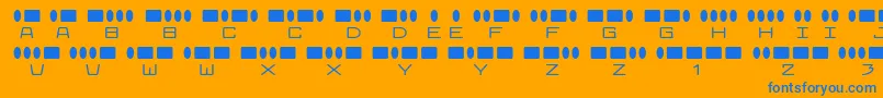 radios in motion Font – Blue Fonts on Orange Background