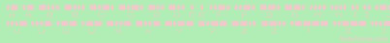 radios in motion Font – Pink Fonts on Green Background