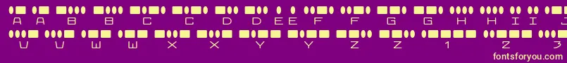 radios in motion Font – Yellow Fonts on Purple Background