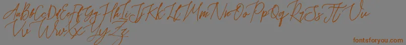 Rafailla Demo Font – Brown Fonts on Gray Background
