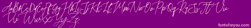 Rafailla Demo Font – Pink Fonts on Purple Background
