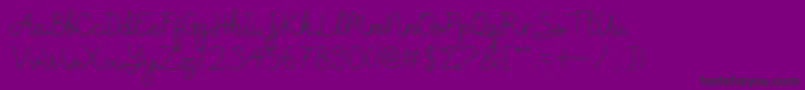 Raffline Font – Black Fonts on Purple Background