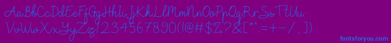 Шрифт Raffline – синие шрифты на фиолетовом фоне