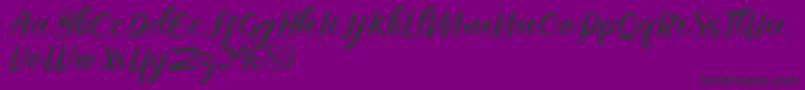 Raflesya Font – Black Fonts on Purple Background