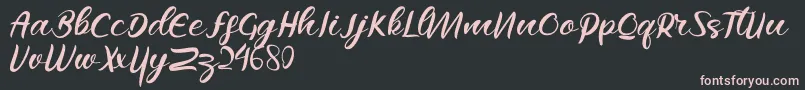 Raflesya Font – Pink Fonts on Black Background