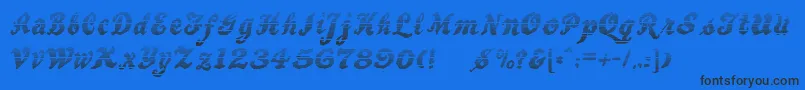 BewaretheNeighborsShadow Font – Black Fonts on Blue Background