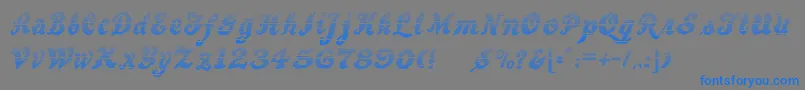 フォントBewaretheNeighborsShadow – 灰色の背景に青い文字