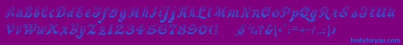 BewaretheNeighborsShadow Font – Blue Fonts on Purple Background