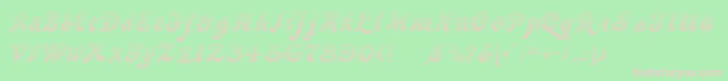 BewaretheNeighborsShadow Font – Pink Fonts on Green Background