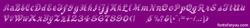 BewaretheNeighborsShadow Font – White Fonts on Purple Background