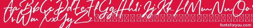 Rafttel Script DEMO Font – White Fonts on Red Background