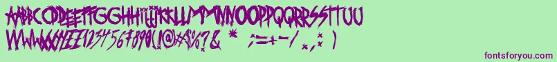 Rage Against Mom Font – Purple Fonts on Green Background