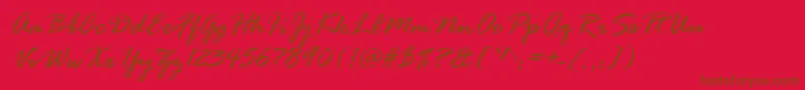 Czcionka rage – brązowe czcionki na czerwonym tle
