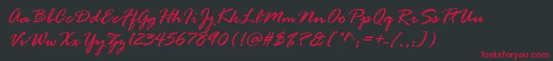 フォントrage – 黒い背景に赤い文字