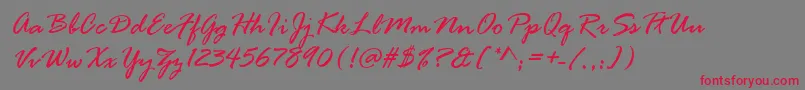 rage Font – Red Fonts on Gray Background