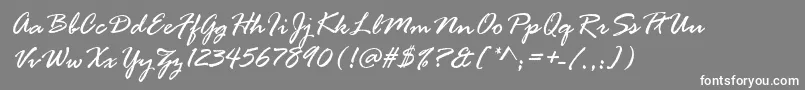 フォントrage – 灰色の背景に白い文字