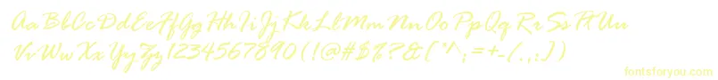 rage Font – Yellow Fonts on White Background