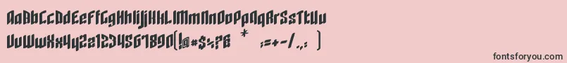 フォントRageQuit bold easternblock V1 2 – ピンクの背景に黒い文字