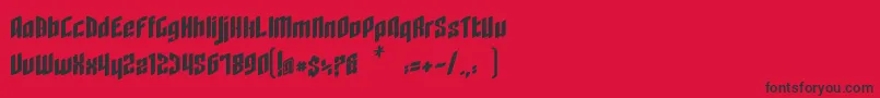 Шрифт RageQuit bold easternblock V1 2 – чёрные шрифты на красном фоне