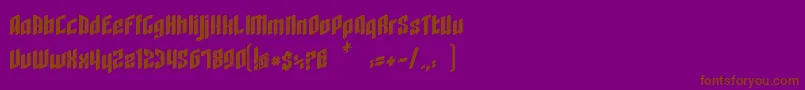 RageQuit bold easternblock V1 2 Font – Brown Fonts on Purple Background