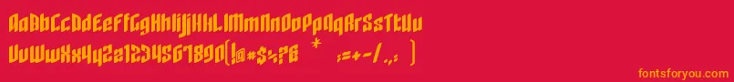 fuente RageQuit bold easternblock V1 2 – Fuentes Naranjas Sobre Fondo Rojo