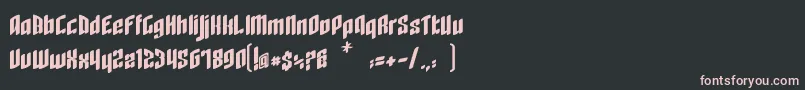 RageQuit bold easternblock V1 2-Schriftart – Rosa Schriften auf schwarzem Hintergrund