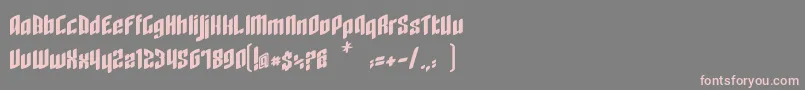 RageQuit bold easternblock V1 2-Schriftart – Rosa Schriften auf grauem Hintergrund