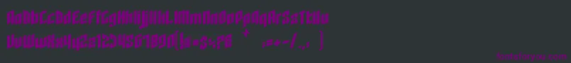 RageQuit bold easternblock V1 2 Font – Purple Fonts on Black Background