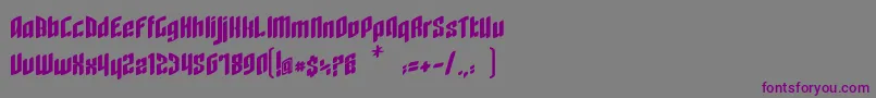 RageQuit bold easternblock V1 2-Schriftart – Violette Schriften auf grauem Hintergrund