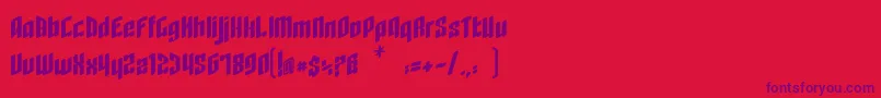 Fonte RageQuit bold easternblock V1 2 – fontes roxas em um fundo vermelho