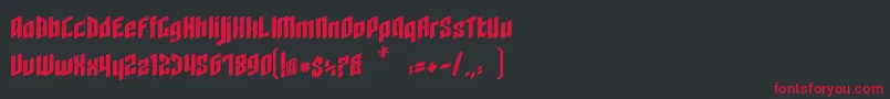 RageQuit bold easternblock V1 2 Font – Red Fonts on Black Background