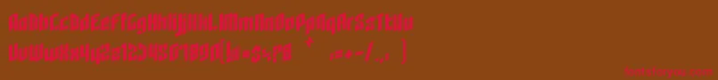 RageQuit bold easternblock V1 2 Font – Red Fonts on Brown Background