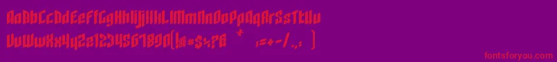 RageQuit bold easternblock V1 2 Font – Red Fonts on Purple Background