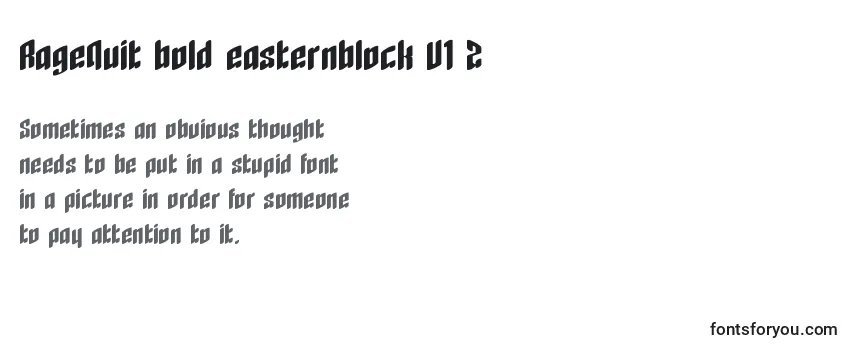 Review of the RageQuit bold easternblock V1 2 Font