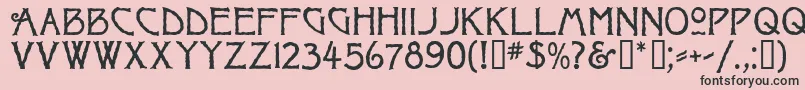 ragged Font – Black Fonts on Pink Background