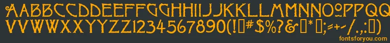 Шрифт ragged – оранжевые шрифты на чёрном фоне