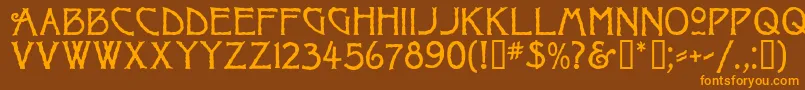 ragged Font – Orange Fonts on Brown Background