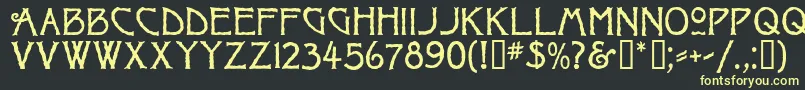 ragged Font – Yellow Fonts on Black Background