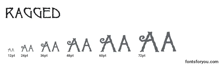 Размеры шрифта Ragged (138094)