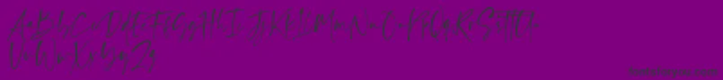 Ragland Font – Black Fonts on Purple Background