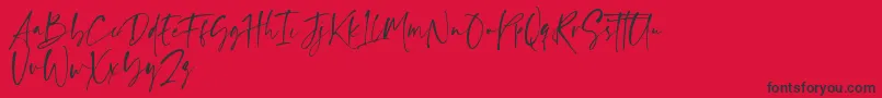 Ragland Font – Black Fonts on Red Background