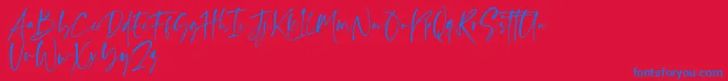 More about Ragland Font Ragland Font – Blue Fonts on Red Background