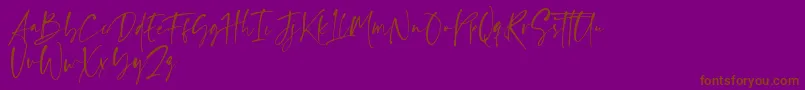 Ragland Font – Brown Fonts on Purple Background