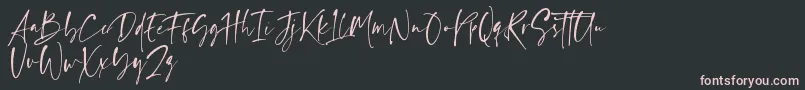 Ragland Font – Pink Fonts on Black Background