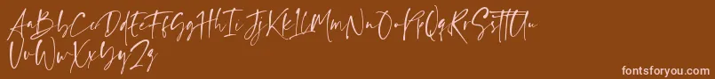 Ragland Font – Pink Fonts on Brown Background