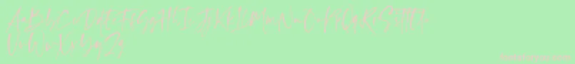 Ragland Font – Pink Fonts on Green Background