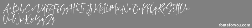 フォントRagland – 灰色の背景に白い文字